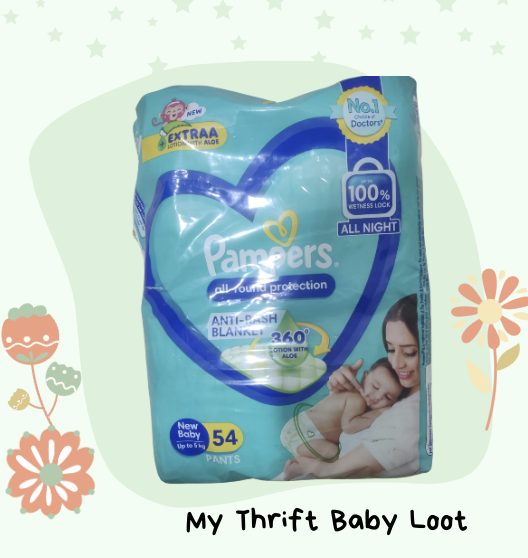 Open pack Pampers newborn pant style diapers ( Pune )